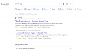 Google jammer app
